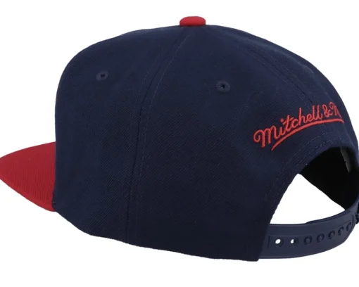 Snapback-Mitchell & Ness Houston Rockets Team 2 Tone 2.0 Navy/Red Snapback - Blue