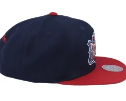 Snapback-Mitchell & Ness Houston Rockets Team 2 Tone 2.0 Navy/Red Snapback - Blue