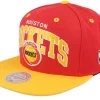 Snapback-Mitchell & Ness Houston Rockets Team Arch Red/Yellow Snapback -