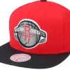 Snapback-Mitchell & Ness Houston Rockets Wool 2 Tone Royal/Yellow Snapback -