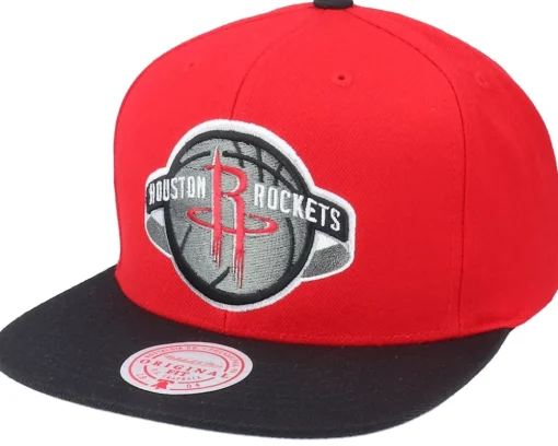 Snapback-Mitchell & Ness Houston Rockets Wool 2 Tone Royal/Yellow Snapback -