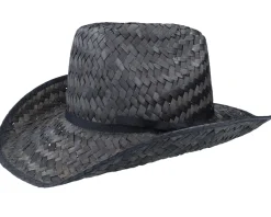 Hot Brixton Houston Straw Cowboy Black Straw Hat -