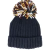 New Beechfield Hygge Beanie French Navy Pom -