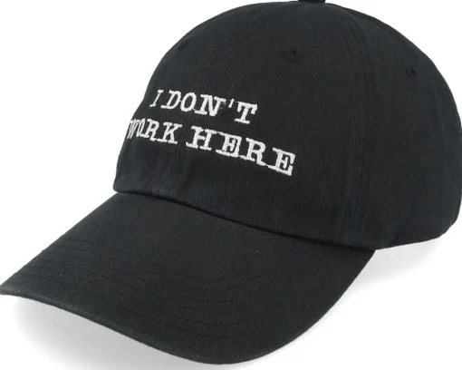 Dad Cap-Iconic I Dont Work Here Dad Cap - Black