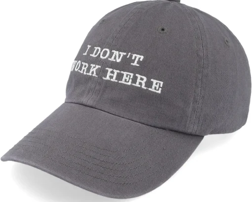Dad Cap-Iconic I Dont Work Here Dad Cap - Black
