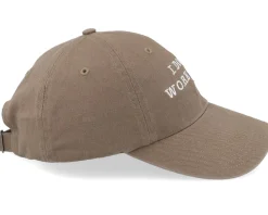 Dad Cap-Iconic I Dont Work Here Driftwood Dad Cap - Beige