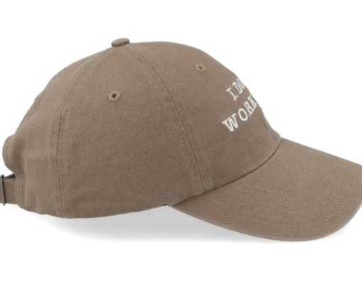 Dad Cap-Iconic I Dont Work Here Driftwood Dad Cap - Beige