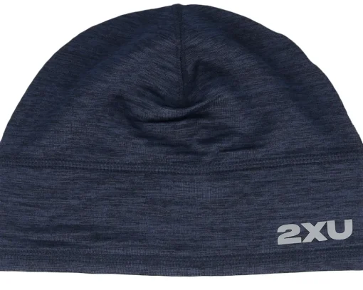 Sport Beanies-2XU Ignition Midnight/Silver Reflective Beanie - Blue