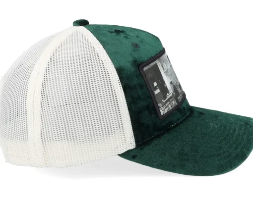 Trucker-Calza Pennello Italy Street And Classic Car Velvet /Ivory A-Frame Trucker - Green