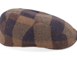 Clearance Stetson Ivy Cap Check Wool Brown Flat Cap -