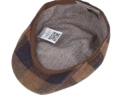 Clearance Stetson Ivy Cap Check Wool Brown Flat Cap -
