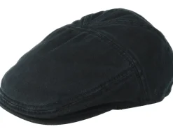 Flat Caps-Stetson Ivy Cap Cotton Black Flat cap -