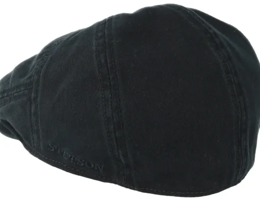 Flat Caps-Stetson Ivy Cap Cotton Black Flat cap -
