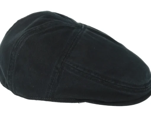 Flat Caps-Stetson Ivy Cap Cotton Black Flat cap -
