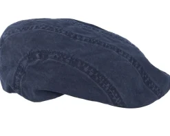 Organic Caps-Stetson Ivy Cap Delave Organic Cotton Navy Flat Cap -