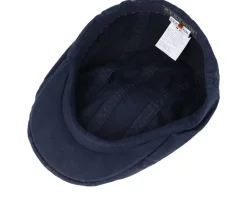 Organic Caps-Stetson Ivy Cap Delave Organic Cotton Navy Flat Cap -