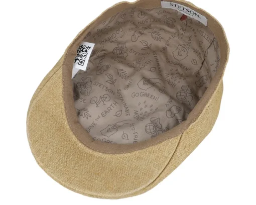 Fashion Stetson Ivy Cap Linen Sustainable Beige Flat Cap -