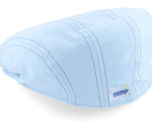 Best Stetson Ivy Cap Organic Cotton Sustainable Flatcap - Blue