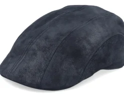 New Stetson Ivy Cap Pigskin Black Flat Cap -