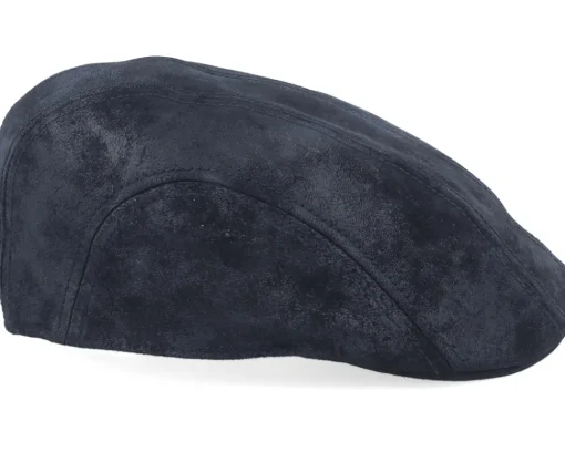 New Stetson Ivy Cap Pigskin Black Flat Cap -