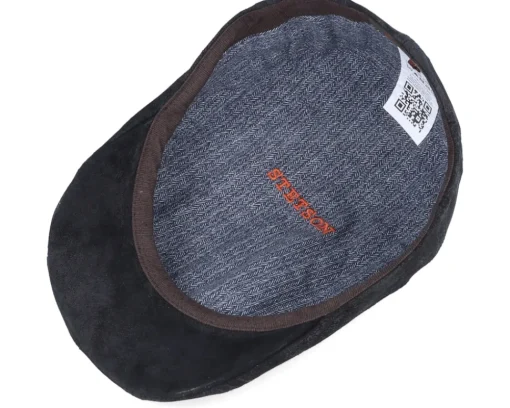 New Stetson Ivy Cap Pigskin Black Flat Cap -