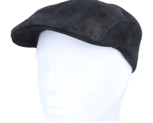 New Stetson Ivy Cap Pigskin Black Flat Cap -