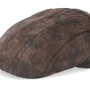 Flat Caps-Stetson Ivy Cap Pigskin Dark Brown Flat Cap -