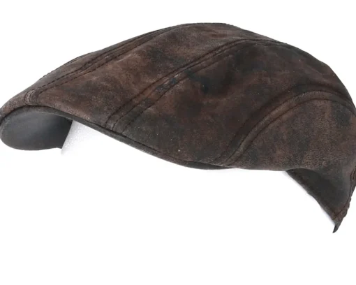 Flat Caps-Stetson Ivy Cap Pigskin Dark Brown Flat Cap -