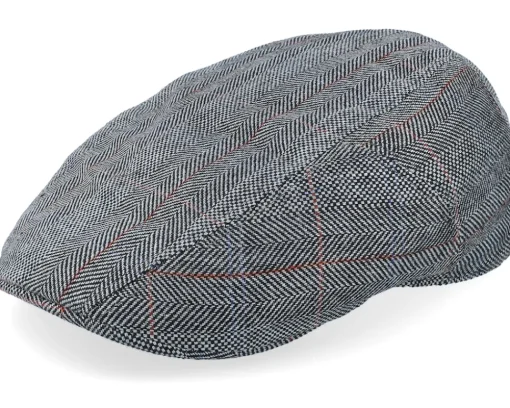 Online Stetson Ivy Cap Silk Black Herringbone Flat Cap -