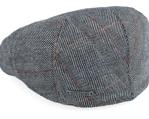 Online Stetson Ivy Cap Silk Black Herringbone Flat Cap -