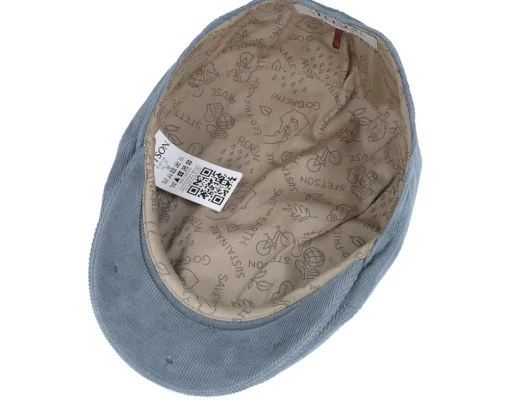 Flat Caps-Stetson Ivy Cap Sustainable Corduroy Blue Flat Cap -
