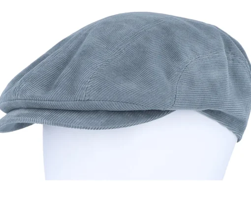 Flat Caps-Stetson Ivy Cap Sustainable Corduroy Blue Flat Cap -