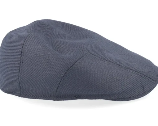 Flat Caps-Stetson Ivy Cap Wool Twill Charcoal Flat Cap -