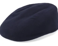 Flat Caps-Stetson Ivy Cap Wool/Cashmere Navy Flat Cap -