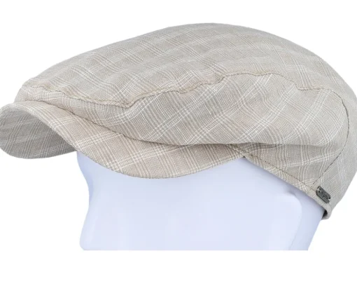 Flat Caps-Wigéns Ivy Contemporary Cap 103 Ecru Flat Cap -