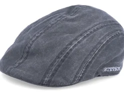Fashion Stetson Ivy CO/PE Ear Flap Black Flat Cap -