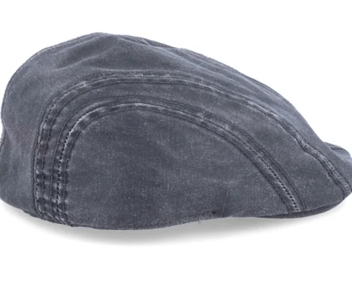 Fashion Stetson Ivy CO/PE Ear Flap Black Flat Cap -
