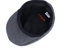 Fashion Stetson Ivy CO/PE Ear Flap Black Flat Cap -