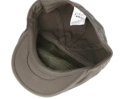 Flat Caps-Stetson Ivy Cotton Dark Beige Flat Cap -