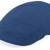 Flat Caps-Stetson Ivy Cotton Twill Blue Flat Cap -