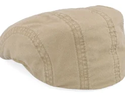 Sale Stetson Ivy Delave Organic Cotton Beige Flat Cap -