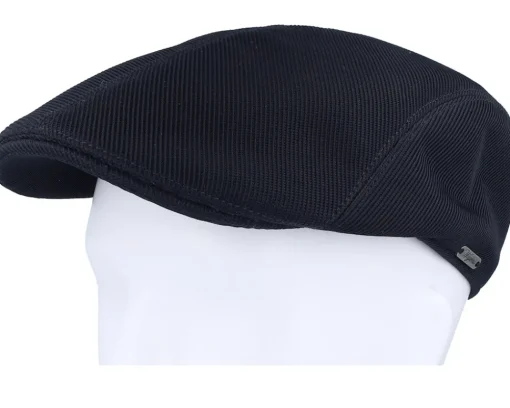 Flat Caps-Wigéns Ivy Modern Cap Black Flat Cap -
