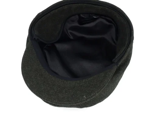 Best Wigéns Ivy Slim Cap Ear Flap Olive Melange Flat Cap -