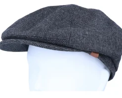 Flat Caps-Barts Jamaica Anthracite Flat Cap -