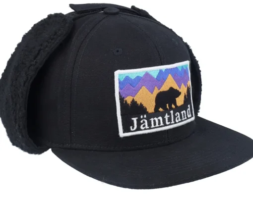 Fashion Wild Spirit Jämtland Canvas Flatbrim Black Earflap -