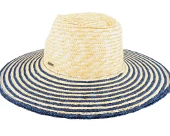 Straw Hat-Brixton Joanna Festival Hat Honey/Joe Blue Straw Hat -