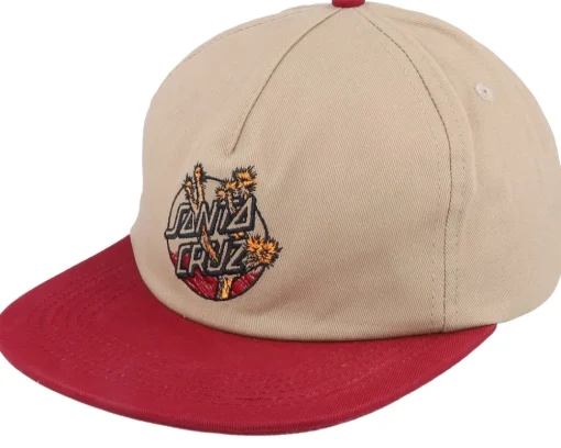 Skate-Santa Cruz Joshua Tree Dot Cap Oat/Blood Strapback -