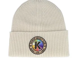 Fashion Hatstore Kalmar HC Rainbow Patch Oatmeal Oversized Cuff -
