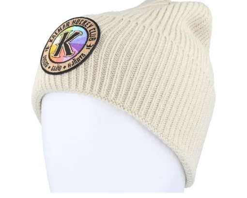 Fashion Hatstore Kalmar HC Rainbow Patch Oatmeal Oversized Cuff -