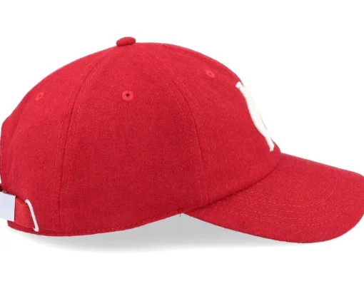Dad Cap-American Needle Kansas City Monarchs Archive Legend Red Dad Cap -